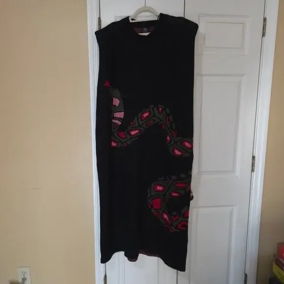 Dressed in LALA Big Reputation Oversized Knit Maxi Dress in Snake Size 2X/3X - Picture 3 of 7